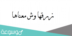 زرقها وش معناها