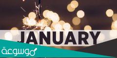عبارات عن شهر يناير