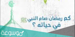 كم رمضان صامه الرسول صلى الله عليه وسلم في حياته