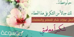 أجمل كلمات شكر وتقدير للمعلم المتميز 2022