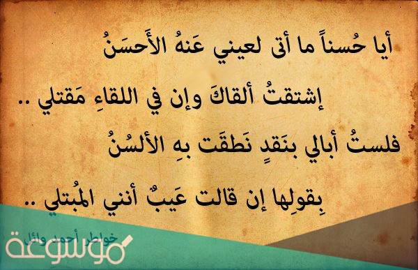 ابيات قصيده عن الشوق مكتوبة