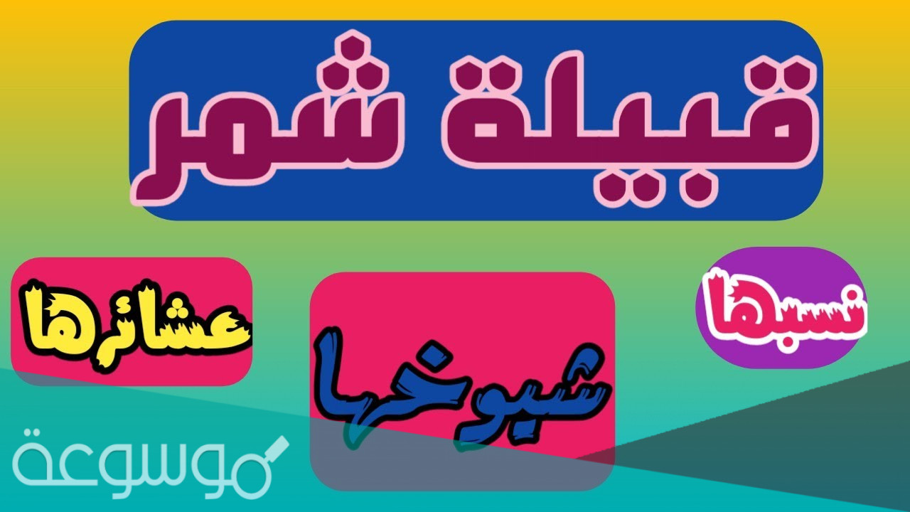 أصول عائلة الشمري وش يرجعون