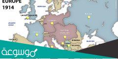 خريطة اوروبا سنة 1914