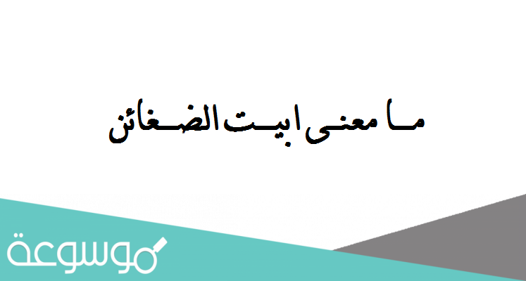 ما معنى ابيت الضغائن