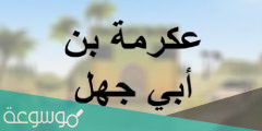 من هو عكرمة بن أبي جهل