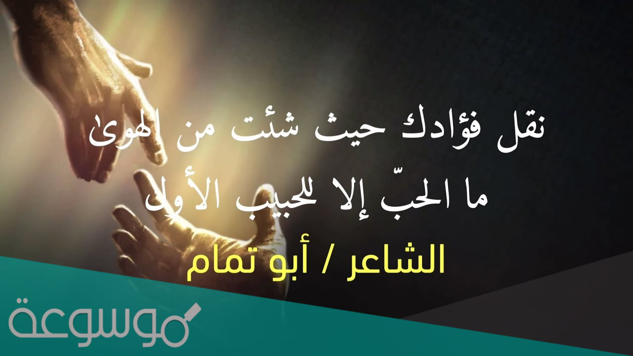 نقل فؤادك حيث شئت من الهوى ما الحب إلا للحبيب الأول القصيدة كاملة