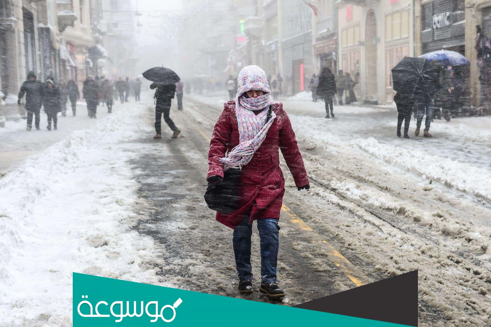 صور مدينة اسطنبول بعد العاصفة اليوم