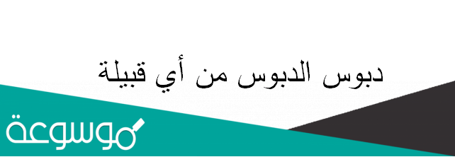 دبوس الدبوس من أي قبيلة