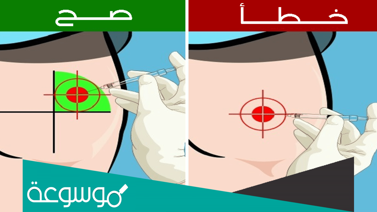 متى تظهر اعراض الحقن الخاطئ في العضل