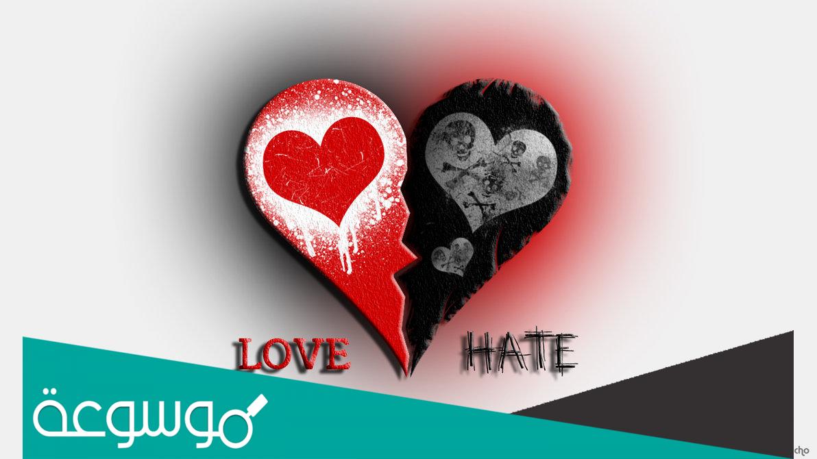 الفرق بين الحب والكراهية بالتفصيل