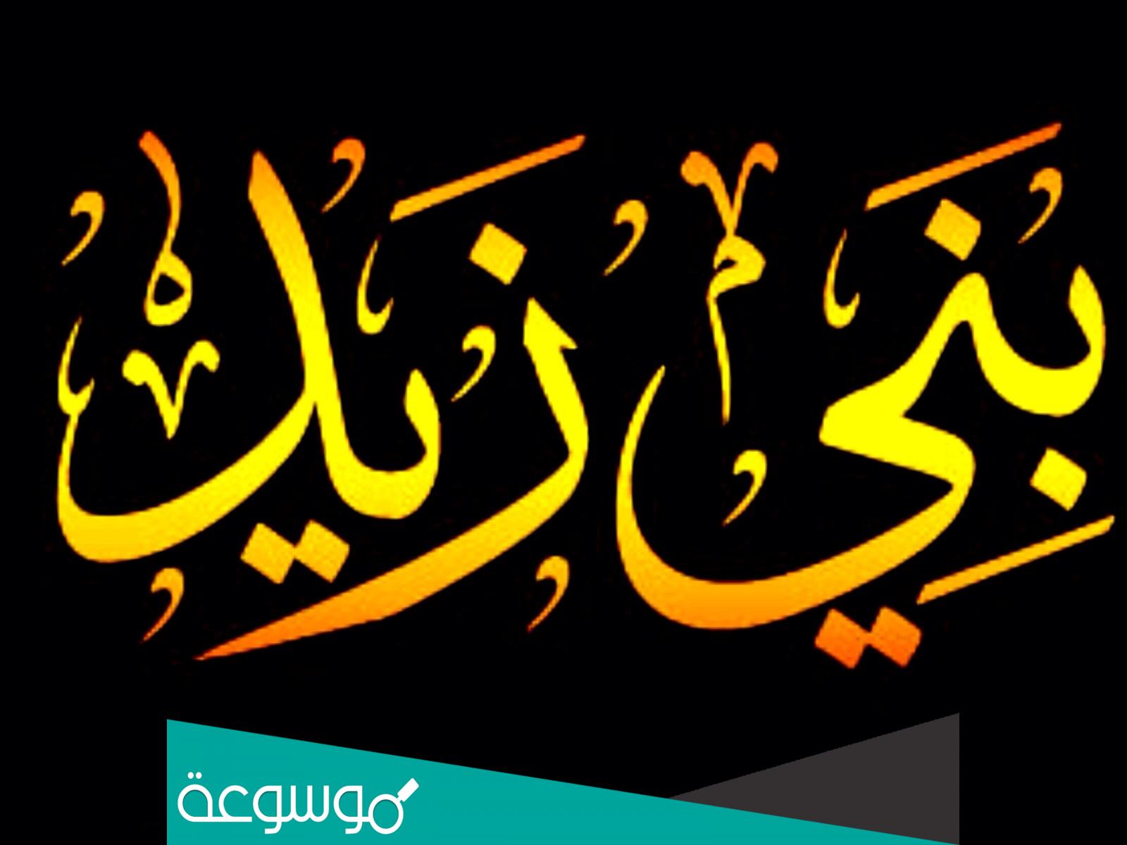 قبيلة بني زيد وش يرجع