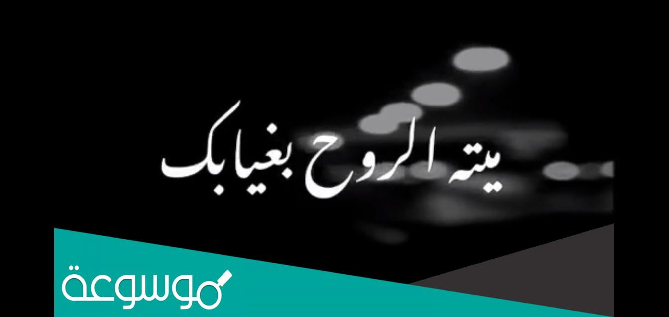 ميته الروح بغيابك منتظره انت تجيها كلمات