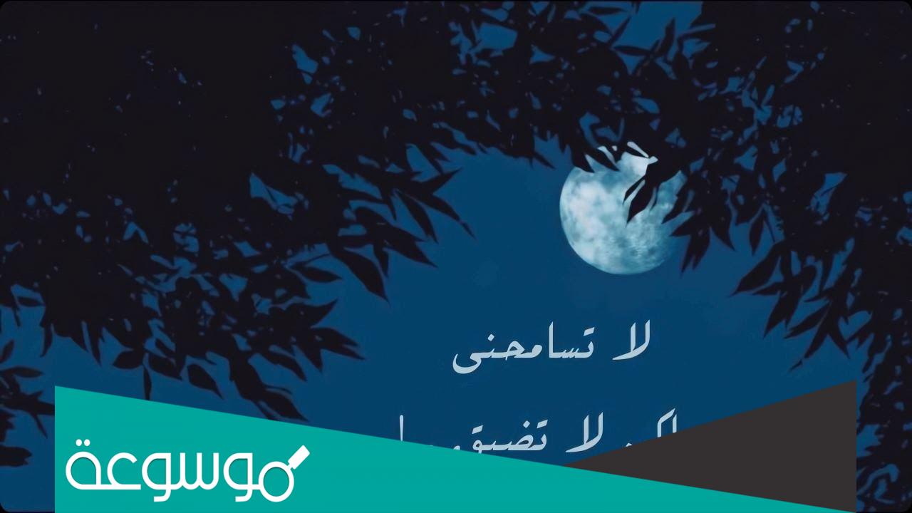 كلمات لا تسامحني ولكن لا تضيق محمد ال مسعود