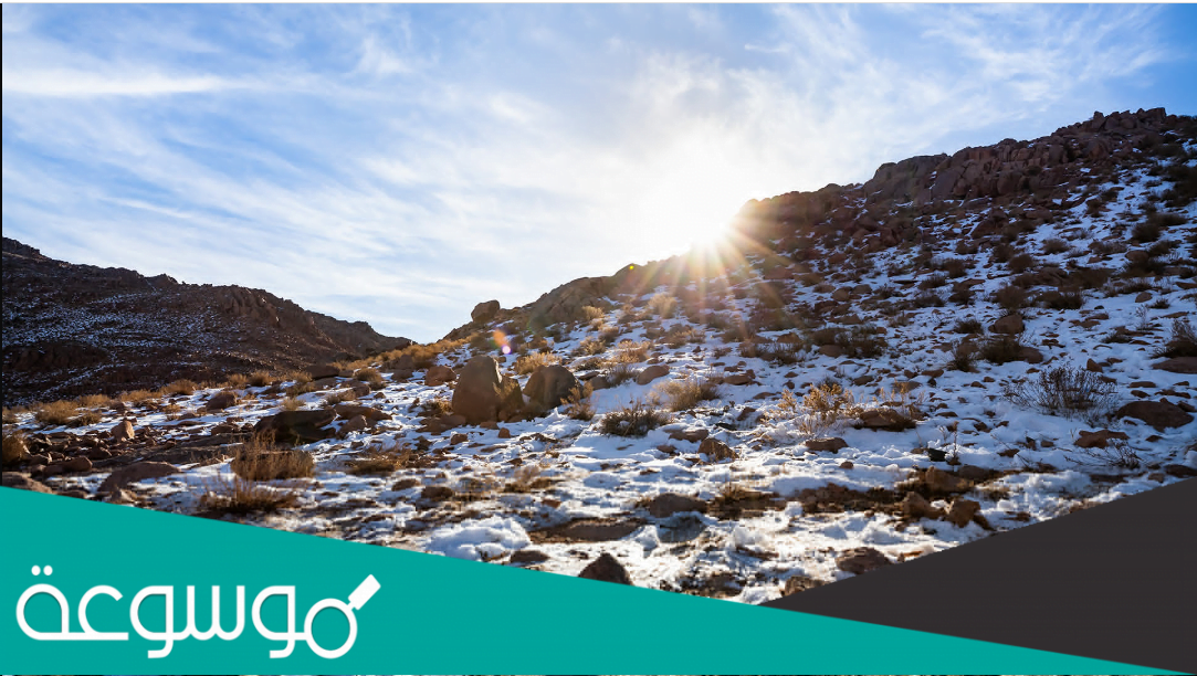 كم يبعد جبل اللوز عن تبوك