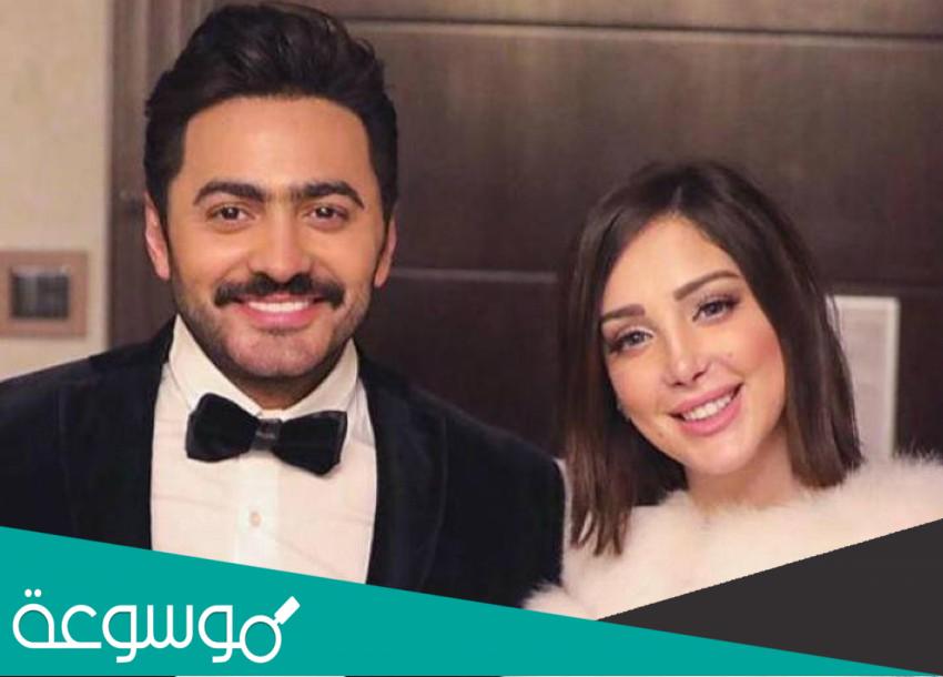 ما سبب انفصال تامر حسني وبسمة بوسيل