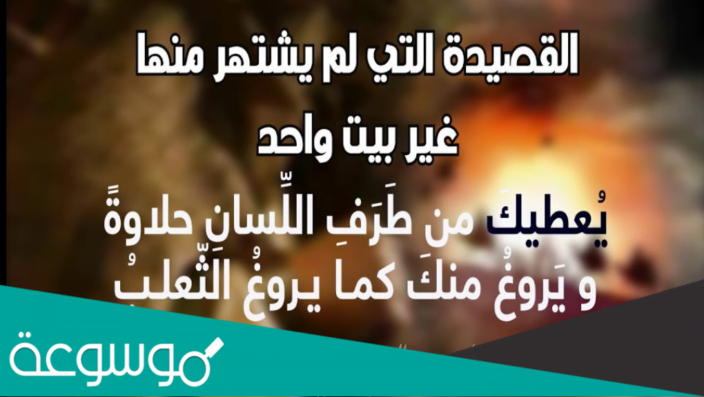 من القائل يعطيك من طرف اللسان حلاوة ويروغ منك