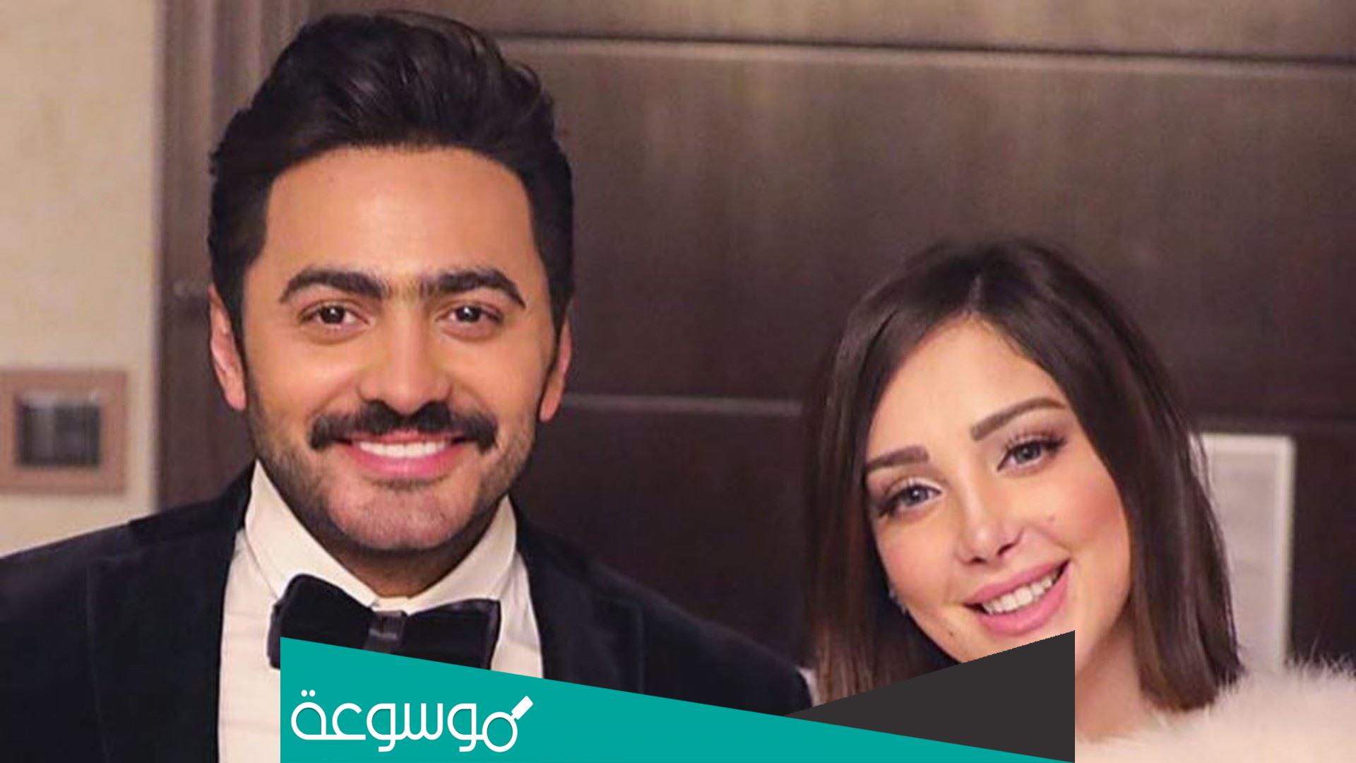 من هي بسمة بوسيل زوجة تامر