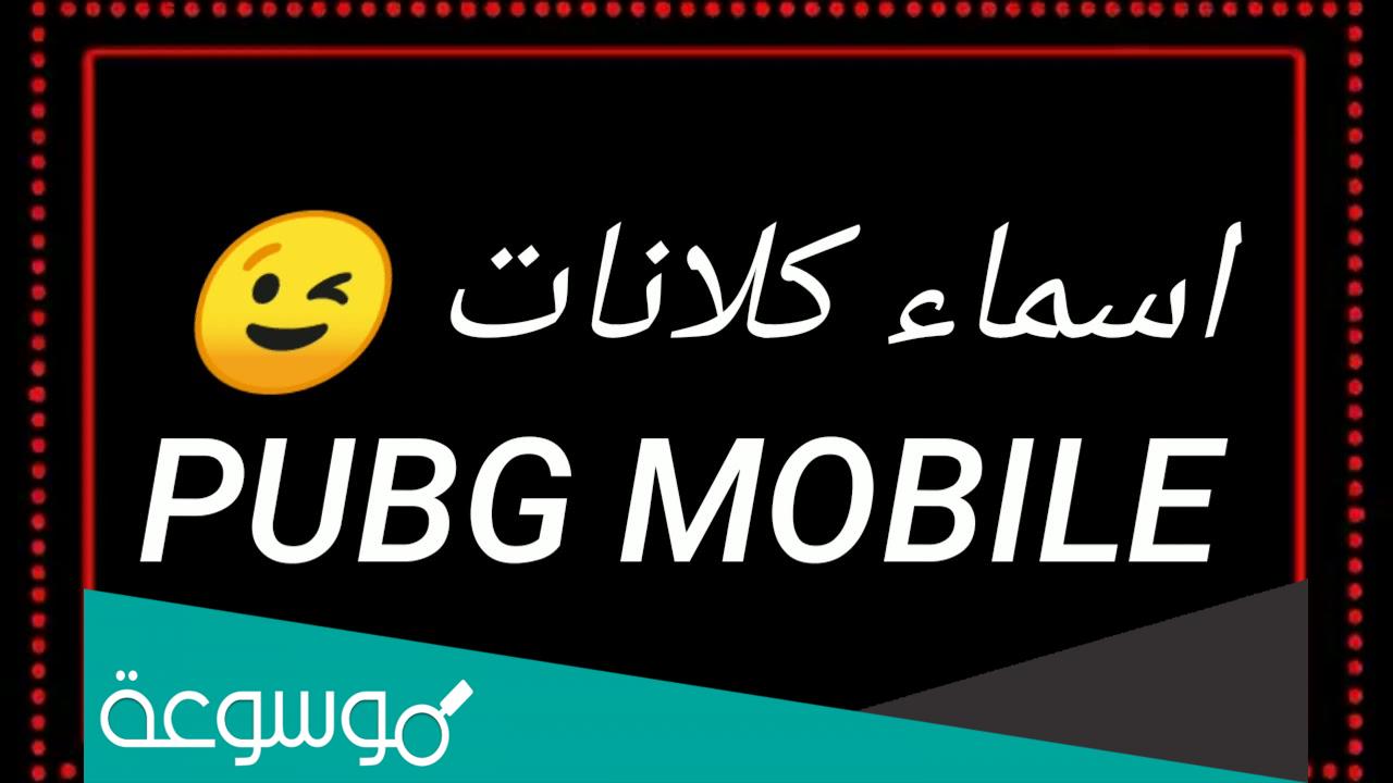 اسماء كلانات ببجي