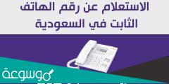 استعلام عن رقم هاتف ثابت في السعودية