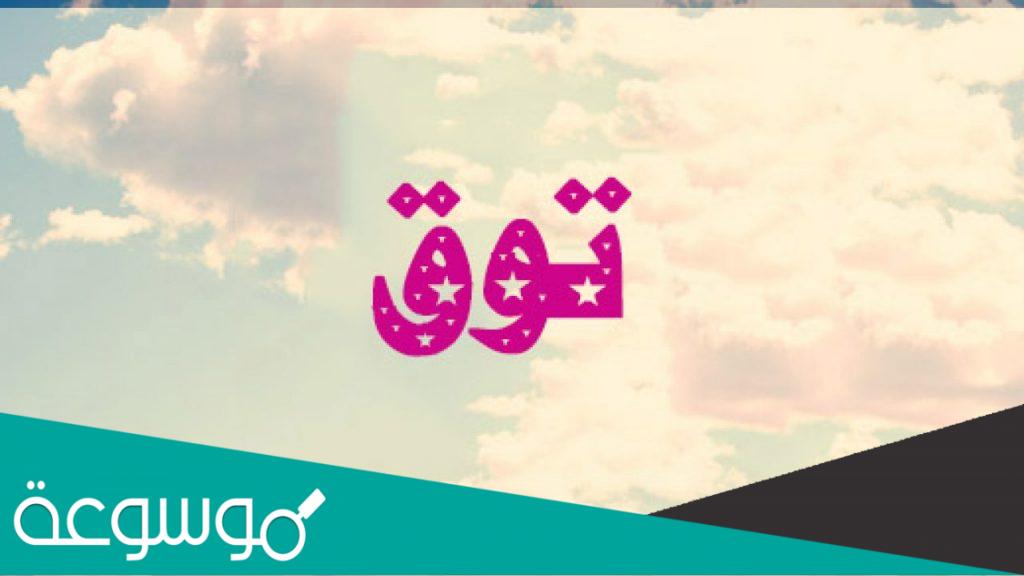 معنى اسم توق في القرآن الكريم