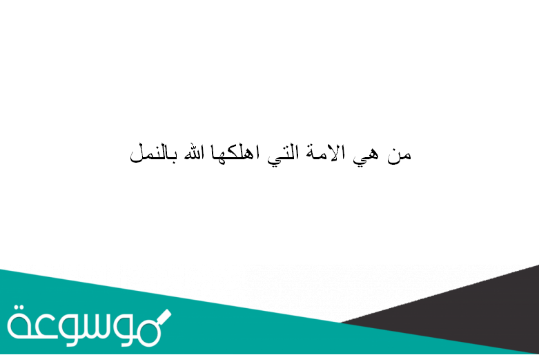 من هي الامة التي اهلكها الله بالنمل