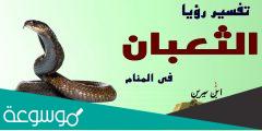 هل الثعبان في المنام سحر لابن سيرين وابن شاهين والنابلسي