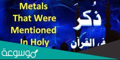 كم عدد المعادن التي ذكرت في القران الكريم