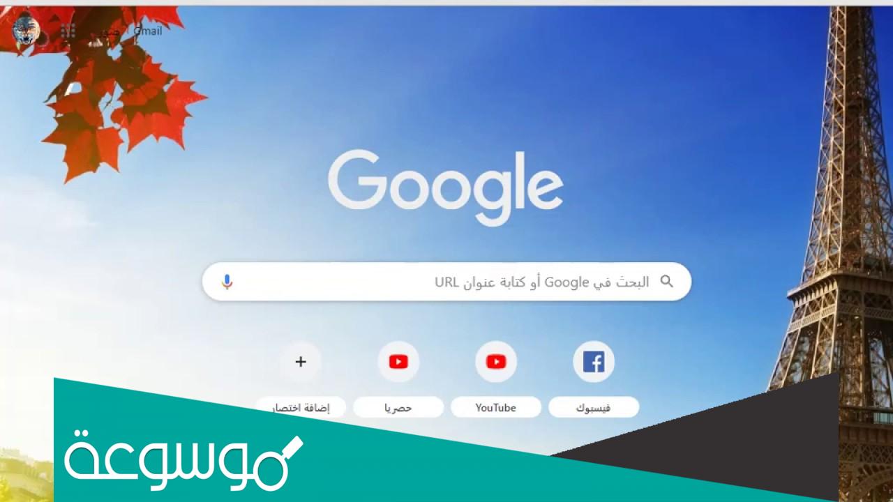 البحث في google أو كتابة عنوان url
