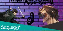 اي شخصية من هجوم العمالقة تمثلك