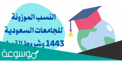 نسب القبول في الجامعات 1443