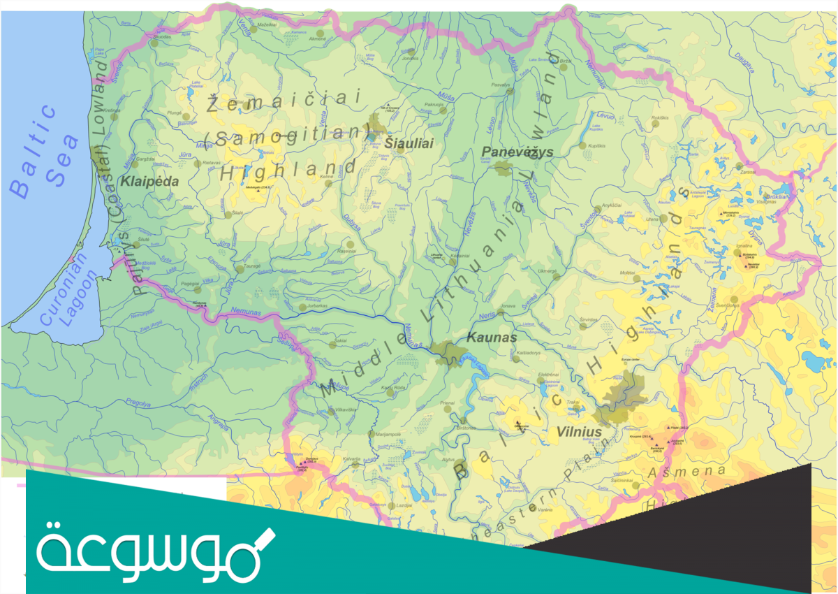خريطة ليتوانيا وحدودها pdf