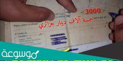 كيفية ملأ صك بريدي جزائري بالعربية