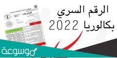 أين أجد الرقم السري للبكالوريا