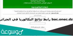رابط موقع نتائج شهادة البكالوريا 2022 bac.onec.dz