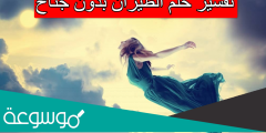 تفسير حلم الطيران بدون جناح