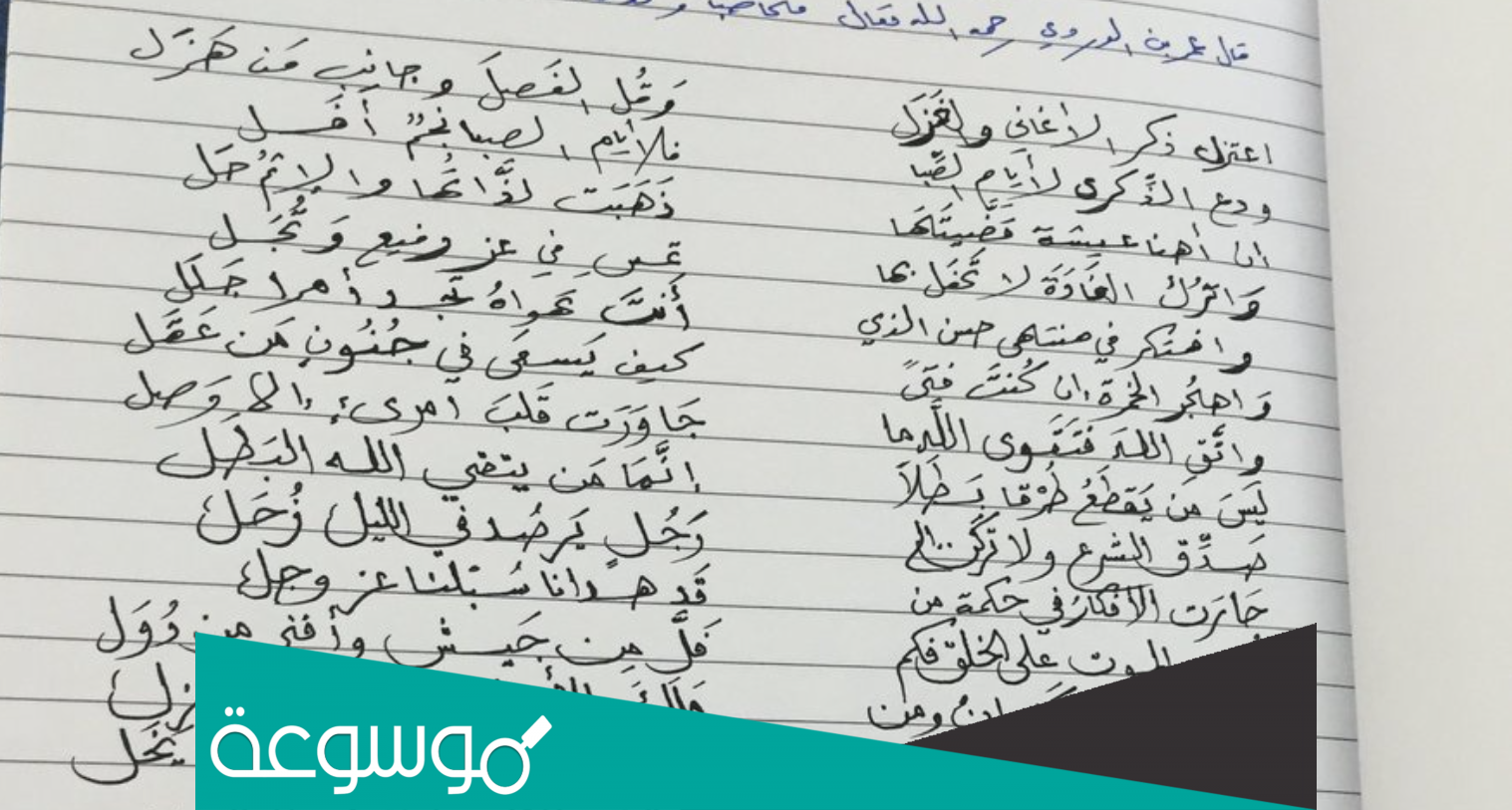 لامية ابن الوردي مكتوبة