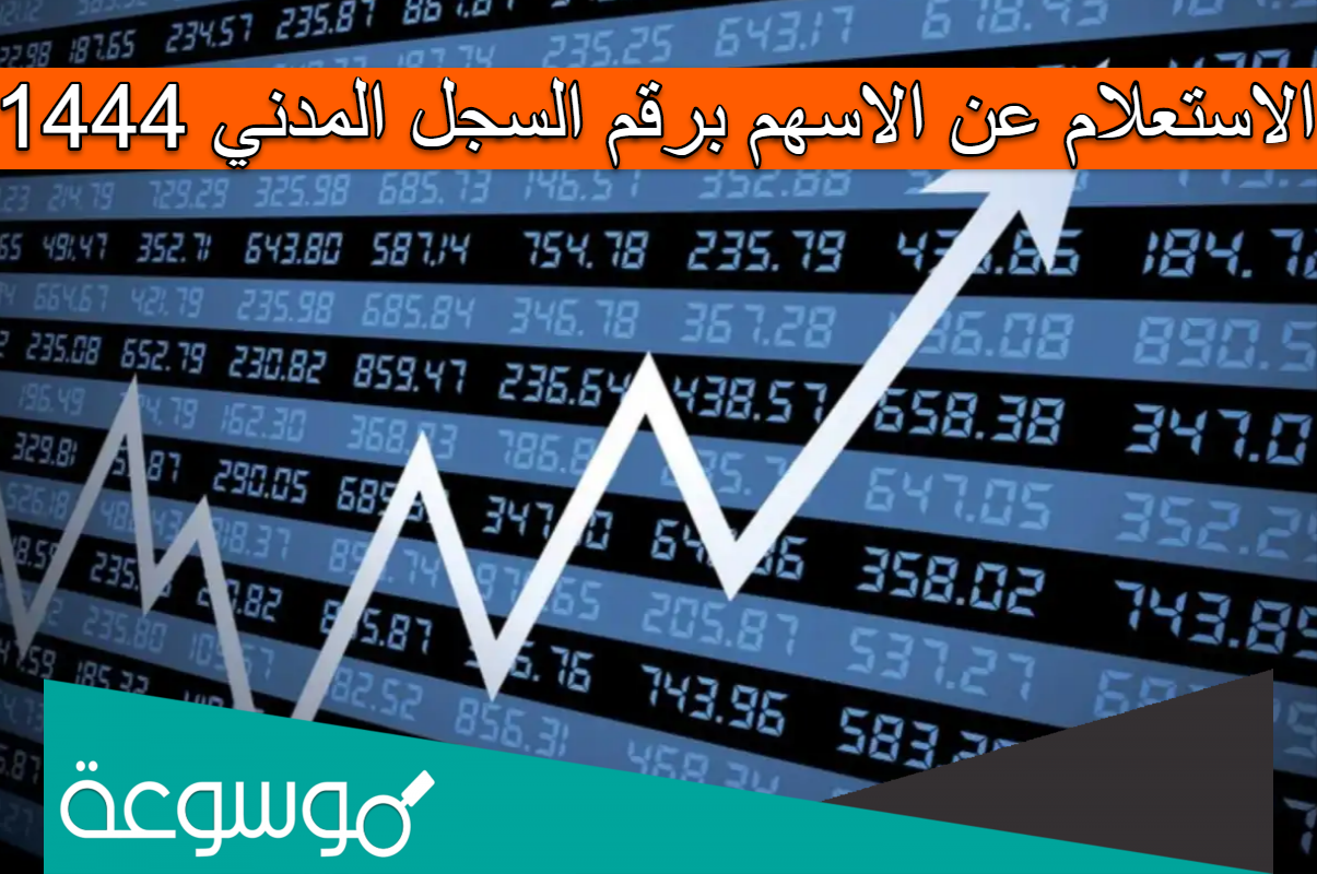 الاستعلام عن الاسهم برقم السجل المدني 1444