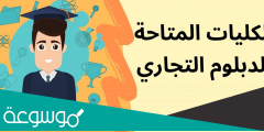 تنسيق الكليات والمعاهد التي تقبل من دبلوم تجارة 2022