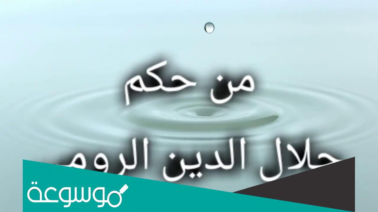 من أجمل اقوال جلال الدين الرومي