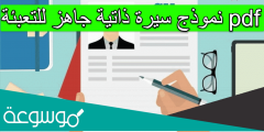 نموذج سيرة ذاتية جاهز للتعبئة pdf