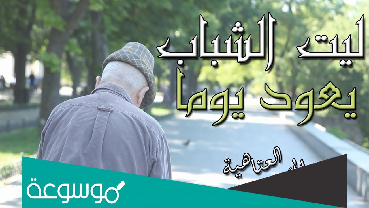 قصة الا ليت الشباب يعود يوما مكتوبة