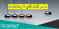 ما هو الفعل الذي لا ردة فعل له