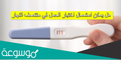 هل يمكن استعمال اختبار الحمل في منتصف النهار