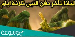 لماذا تأخر دفن النبي عليه الصلاة والسلام